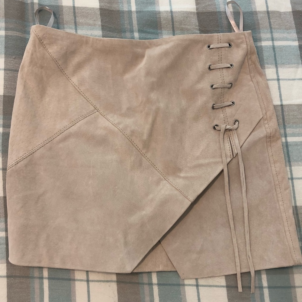 NWT Blank NYC Leather/Suede Skirt